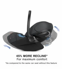 Cybex Cloud G Comfort Extend Reclining Infant Car Seat With Anti-Rebound Bar - Moon Black -Graco Store cybex cloud g comfort extend reclining infant car seat with anti rebound bar moon black 40