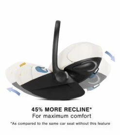 Cybex Cloud G Comfort Extend Reclining Infant Car Seat With Anti-Rebound Bar - Seashell Beige -Graco Store cybex cloud g comfort extend reclining infant car seat with anti rebound bar seashell beige 45