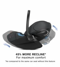 Cybex Cloud G Lux SensorSafe Comfort Extend Reclining Infant Car Seat - Moon Black -Graco Store cybex cloud g lux sensorsafe comfort extend reclining infant car seat moon black 36