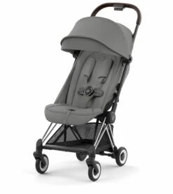 Cybex COYA Compact Stroller - Chrome / Dark Brown / Mirage Grey