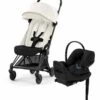 Cybex COYA Compact Stroller + Cloud G Lux SensorSafe Travel System Bundle - Matte Black / Off White / Moon Black -Graco Store cybex coya compact stroller cloud g lux sensorsafe travel system bundle matte black off white moon black 7