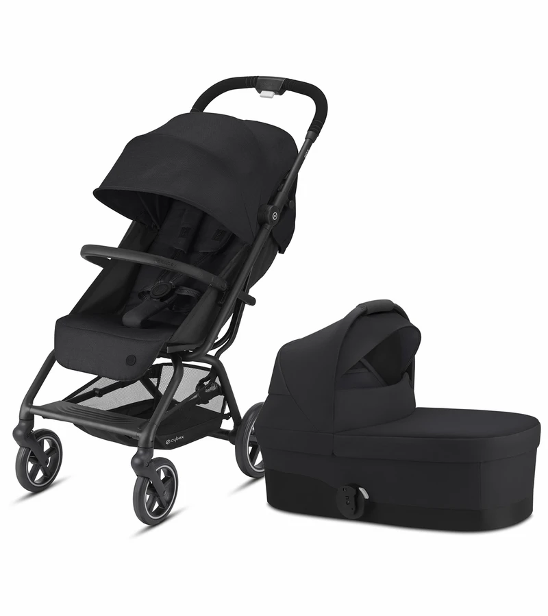 Cybex Eezy S+ 2 Compact Stroller + Cot S Bundle - Deep Black / Deep Black 3 Cybex Eezy S+ 2 Compact Stroller + Cot S Bundle - Deep Black / Deep Black