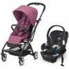 Cybex Eezy S Twist 2 Stroller + Aton 2 SensorSafe Travel System Bundle - Magnolia Pink / Lavastone Black -Graco Store cybex eezy s twist 2 stroller aton 2 sensorsafe travel system bundle magnolia pink lavastone black 71