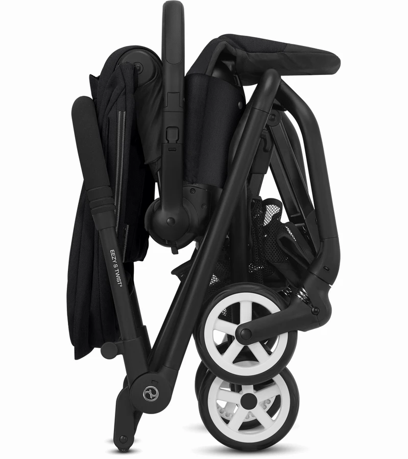 Cybex Eezy S Twist 2 Stroller + Aton 2 SensorSafe Travel System Bundle - Deep Black / Lavastone Black 7 Cybex Eezy S Twist 2 Stroller + Aton 2 SensorSafe Travel System Bundle - Deep Black / Lavastone Black - Image 5