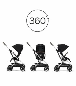 Cybex Eezy S Twist +2 V2 Stroller + Aton 2 Sensorsafe Travel System Bundle - Ocean Blue / Lavastone Black -Graco Store cybex eezy s twist 2 v2 stroller aton 2 sensorsafe travel system bundle beach blue lavastone black 128
