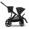Cybex Gazelle S 2 Single-to-Double Stroller - Black Frame / Moon Black