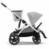 Cybex Gazelle S 2 Single-to-Double Stroller - Silver Frame / Lava Grey -Graco Store cybex gazelle s 2 single to double stroller silver frame lava grey 139