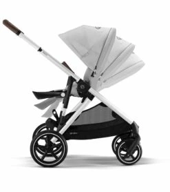 Cybex Gazelle S 2 Single-to-Double Stroller - Silver Frame / Lava Grey -Graco Store cybex gazelle s 2 single to double stroller silver frame lava grey 142