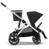Cybex Gazelle S 2 Single-to-Double Stroller - Silver Frame / Moon Black -Graco Store cybex gazelle s 2 single to double stroller silver frame moon black 134