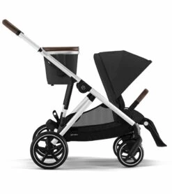 Cybex Gazelle S 2 Single-to-Double Stroller - Silver Frame / Moon Black