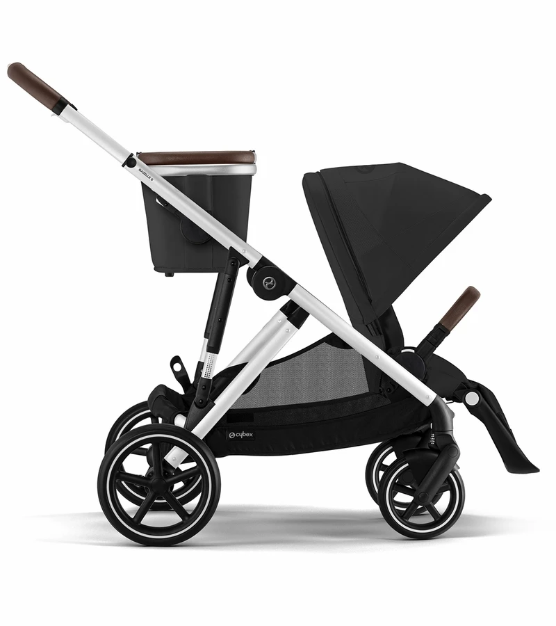 Cybex Gazelle S 2 Single-to-Double Stroller - Silver Frame / Moon Black 3 Cybex Gazelle S 2 Single-to-Double Stroller - Silver Frame / Moon Black