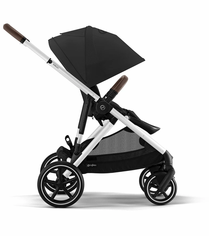 Cybex Gazelle S 2 Single-to-Double Stroller - Silver Frame / Moon Black 5 Cybex Gazelle S 2 Single-to-Double Stroller - Silver Frame / Moon Black - Image 3