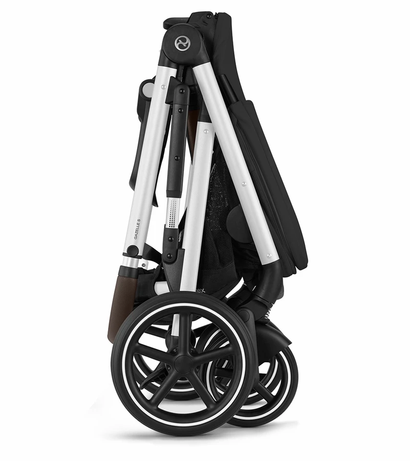 Cybex Gazelle S 2 Single-to-Double Stroller - Silver Frame / Moon Black 9 Cybex Gazelle S 2 Single-to-Double Stroller - Silver Frame / Moon Black - Image 7