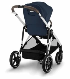 Cybex Gazelle S 2 Single-to-Double Stroller - Silver Frame / Ocean Blue -Graco Store cybex gazelle s 2 single to double stroller silver frame ocean blue 143