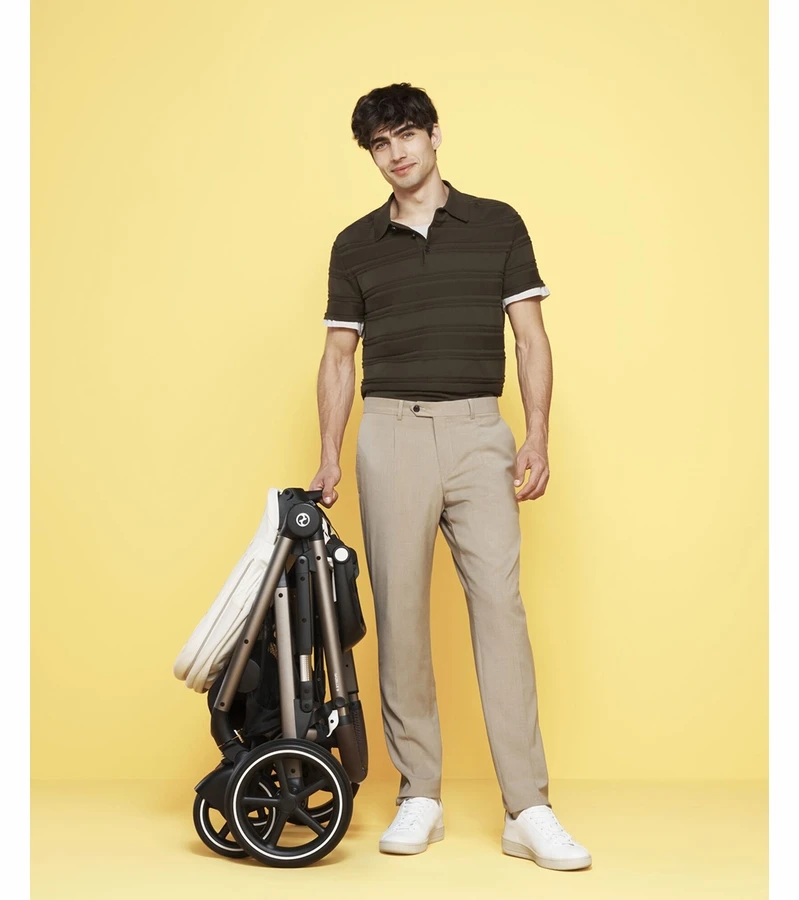 Cybex Gazelle S 2 Single-to-Double Stroller - Taupe Frame / Seashell Beige 9 Cybex Gazelle S 2 Single-to-Double Stroller - Taupe Frame / Seashell Beige - Image 7