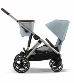 Cybex Gazelle S 2 Single-to-Double Stroller - Taupe Frame / Sky Blue -Graco Store cybex gazelle s 2 single to double stroller taupe frame sky blue 151