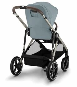 Cybex Gazelle S 2 Single-to-Double Stroller - Taupe Frame / Sky Blue -Graco Store cybex gazelle s 2 single to double stroller taupe frame sky blue 152