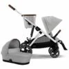 Cybex Gazelle S 2 Stroller + Cot Bundle - Silver Frame / Lava Grey -Graco Store cybex gazelle s 2 stroller cot bundle silver frame lava grey 49