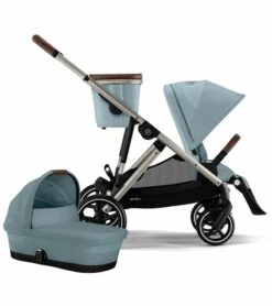 Cybex Gazelle S 2 Stroller + Cot Bundle - Taupe Frame / Sky Blue