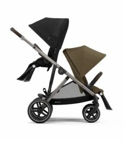 Cybex Gazelle S Double Stroller Bundle - Classic Beige / Moon Black (Taupe Frame)