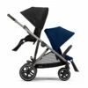Cybex Gazelle S Double Stroller Bundle - Navy Blue / Moon Black (Taupe Frame) -Graco Store cybex gazelle s double stroller bundle navy blue moon black taupe frame 36