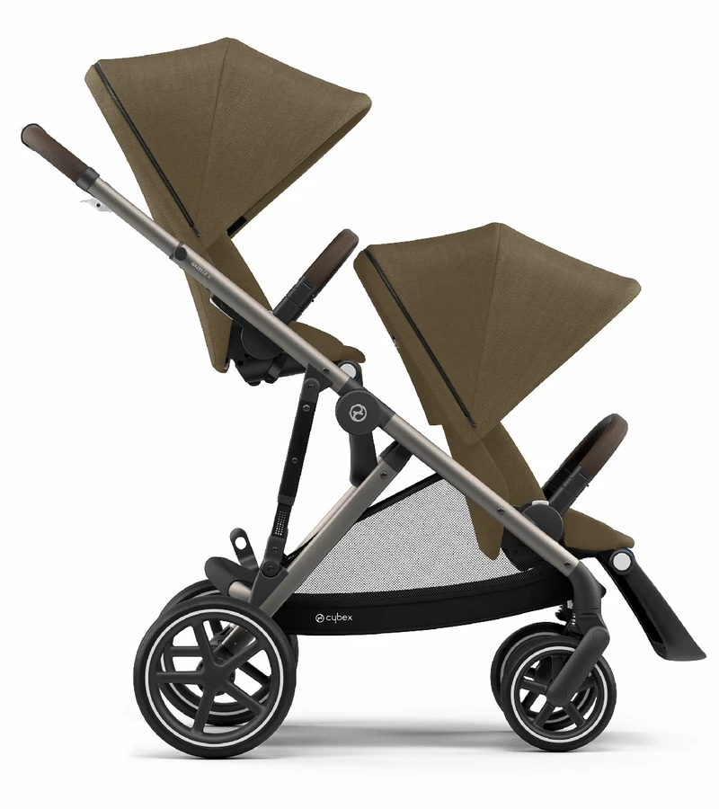 Cybex Gazelle S Double Stroller - Classic Beige (Taupe Frame) 4 Cybex Gazelle S Double Stroller - Classic Beige (Taupe Frame) - Image 2