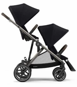 Cybex Gazelle S Double Stroller - Deep Black (Taupe Frame) -Graco Store cybex gazelle s double stroller deep black taupe frame 95