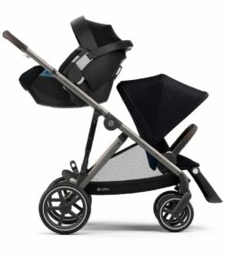 Cybex Gazelle S Double Stroller - Deep Black (Taupe Frame) -Graco Store cybex gazelle s double stroller deep black taupe frame 97