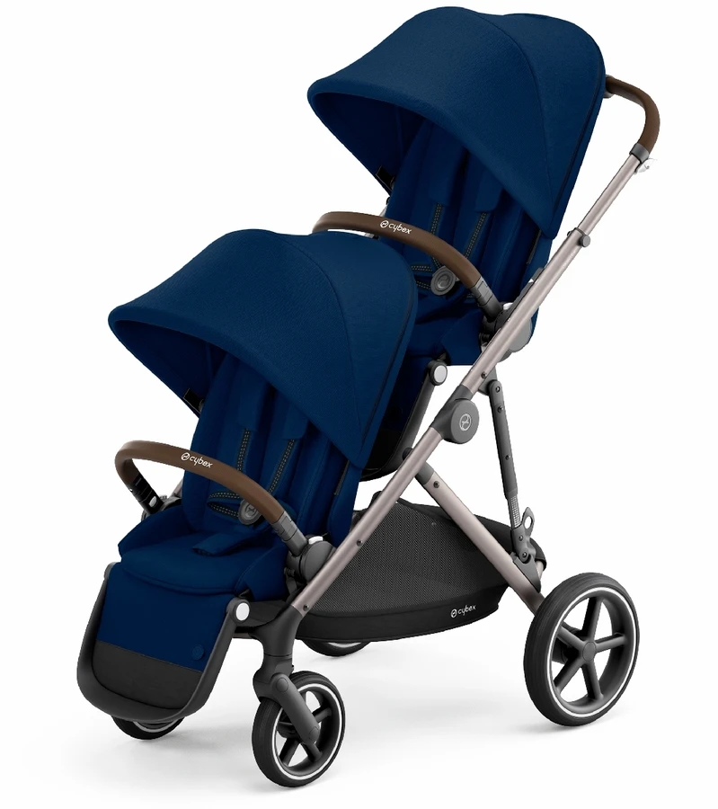 Cybex Gazelle S Double Stroller - Navy Blue (Taupe Frame) 3 Cybex Gazelle S Double Stroller - Navy Blue (Taupe Frame)