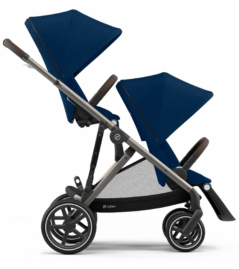 Cybex Gazelle S Double Stroller - Navy Blue (Taupe Frame) 4 Cybex Gazelle S Double Stroller - Navy Blue (Taupe Frame) - Image 2