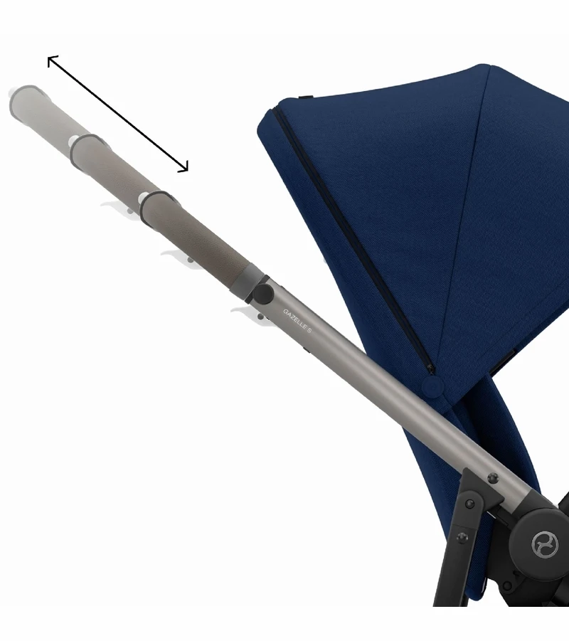 Cybex Gazelle S Double Stroller - Navy Blue (Taupe Frame) 8 Cybex Gazelle S Double Stroller - Navy Blue (Taupe Frame) - Image 6