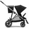 Cybex Gazelle S Single-to-Double Stroller - Deep Black (Taupe Frame) -Graco Store cybex gazelle s single to double stroller deep black taupe frame 84