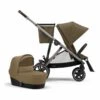Cybex Gazelle S Stroller & Cot - Classic Beige (Taupe Frame) -Graco Store cybex gazelle s stroller cot classic beige taupe frame 35