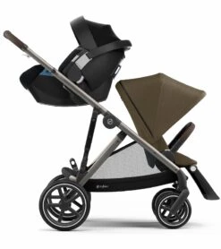 Cybex Gazelle S Stroller & Cot - Classic Beige (Taupe Frame) -Graco Store cybex gazelle s stroller cot classic beige taupe frame 39 1