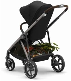 Cybex Gazelle S Single-to-Double Stroller - Deep Black (Taupe Frame) -Graco Store cybex gazelle s stroller cot deep black taupe frame 38