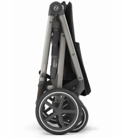 Cybex Gazelle S Single-to-Double Stroller - Deep Black (Taupe Frame) -Graco Store cybex gazelle s stroller cot deep black taupe frame 41