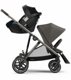 Cybex Gazelle S Stroller & Cot - Soho Grey (Taupe Frame) -Graco Store cybex gazelle s stroller cot soho grey taupe frame 45