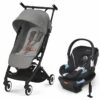 Cybex Libelle 2 Compact Stroller + Aton 2 SensorSafe Travel System Bundle - Lava Grey / Lavastone Black -Graco Store cybex libelle 2 compact stroller aton 2 sensorsafe travel system bundle lava grey lavastone black 61