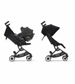 Cybex Libelle 2 Compact Stroller + Aton 2 SensorSafe Travel System Bundle - Beach Blue / Lavastone Black -Graco Store cybex libelle 2 compact stroller aton 2 sensorsafe travel system bundle lava grey lavastone black 64