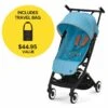 Cybex Libelle 2 Compact Stroller + Travel Bag Bundle - Beach Blue -Graco Store cybex libelle 2 compact stroller travel bag bundle beach blue 132