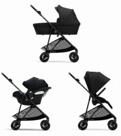 Cybex Melio Carbon Stroller - Deep Black -Graco Store cybex melio carbon stroller deep black 165