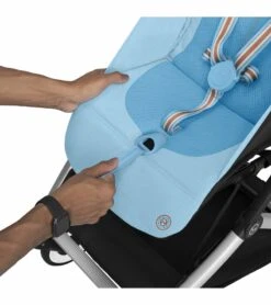 Cybex Orfeo Compact Stroller + Aton G SensorSafe Travel System Bundle - Beach Blue / Moon Black -Graco Store cybex orfeo compact stroller aton g sensorsafe travel system bundle beach blue moon black 11