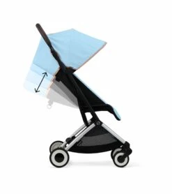 Cybex Orfeo Compact Stroller + Aton G SensorSafe Travel System Bundle - Beach Blue / Moon Black -Graco Store cybex orfeo compact stroller aton g sensorsafe travel system bundle beach blue moon black 9