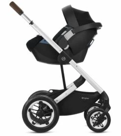 Cybex Talos S Lux All-Terrain Stroller + Aton 2 SensorSafe Travel System Bundle - River Blue / Lavastone Black -Graco Store cybex talos s lux all terrain stroller aton 2 sensorsafe travel system bundle deep black lavastone black 155