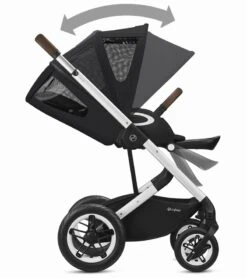 Cybex Talos S Lux All-Terrain Stroller + Aton 2 SensorSafe Travel System Bundle - River Blue / Lavastone Black -Graco Store cybex talos s lux all terrain stroller aton 2 sensorsafe travel system bundle deep black lavastone black 156