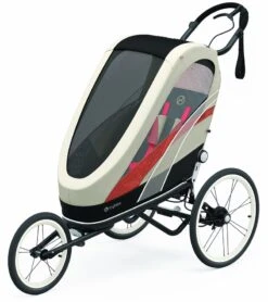 Cybex Zeno Multisport Trailer Bundle - Black Frame + Bleached Sand Seat Pack