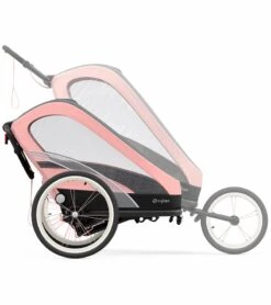 Cybex Zeno Multisport Trailer Bundle - Black/Pink Frame + All Black Seat Pack -Graco Store cybex zeno multisport trailer bundle black pink frame all black seat pack 149