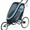 Cybex Zeno Multisport Trailer Bundle - Black/Pink Frame + All Black Seat Pack -Graco Store cybex zeno multisport trailer bundle black pink frame all black seat pack 182