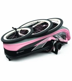 Cybex Zeno Multisport Trailer Bundle - Black/Pink Frame + All Black Seat Pack -Graco Store cybex zeno multisport trailer bundle black pink frame all black seat pack 187