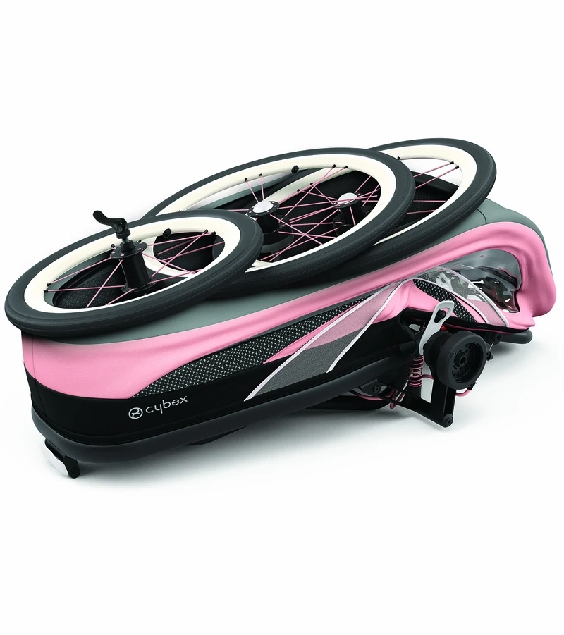 Cybex Zeno Multisport Trailer Bundle - Black/Pink Frame + Medal Grey Seat Pack 9 Cybex Zeno Multisport Trailer Bundle - Black/Pink Frame + Medal Grey Seat Pack - Image 7